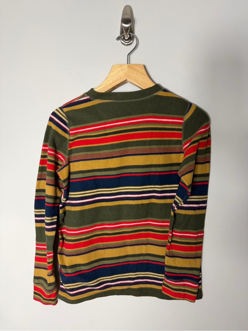 Burton Polar Fleece Crewneck Long Sleeve Striped Pullover XS *M - Picture 8 of 9